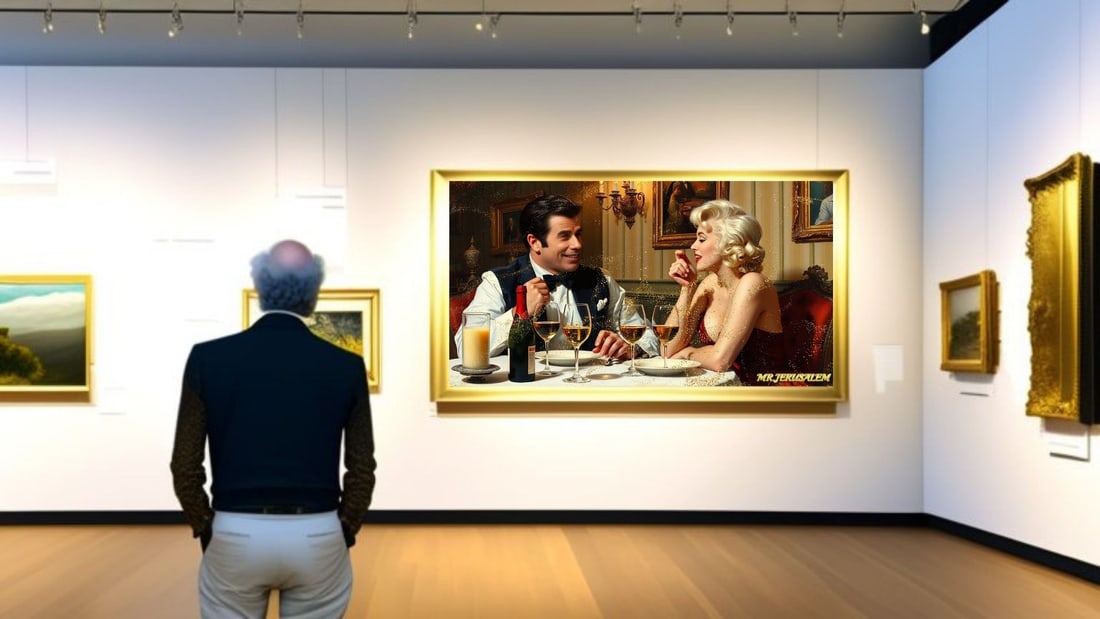 John Travolta - Dinner With Marilyn Monroe-D2, Limited Edition of 50 Pieces, Signed & Numbered - 2
