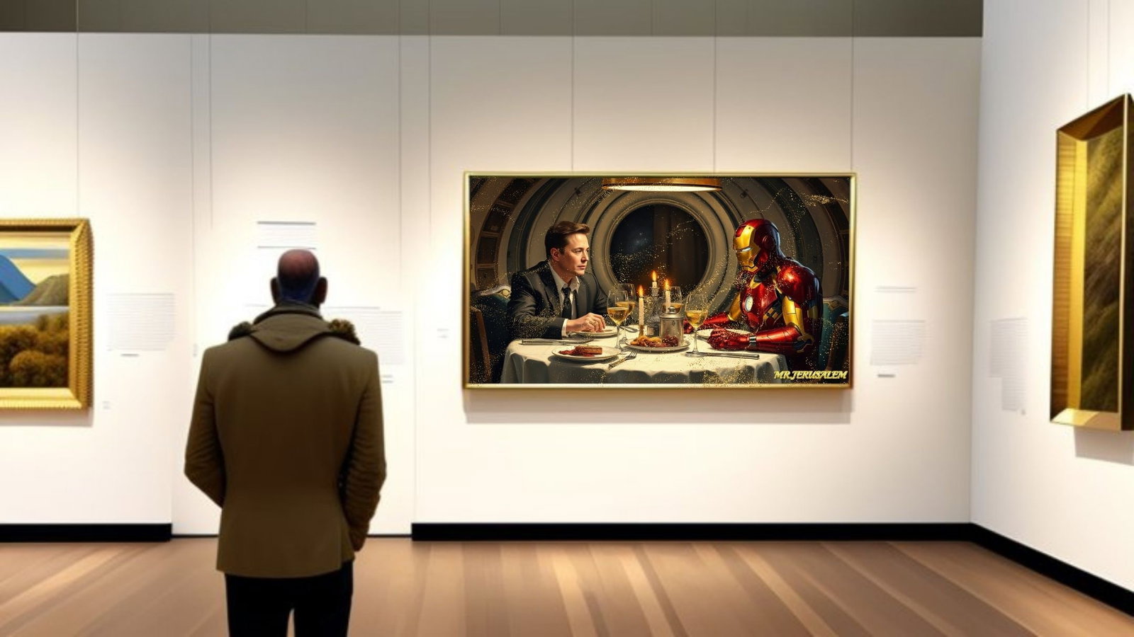 Elon Musk Dinner With Ironman-D2, Limited Edition of 50 Pieces - 2