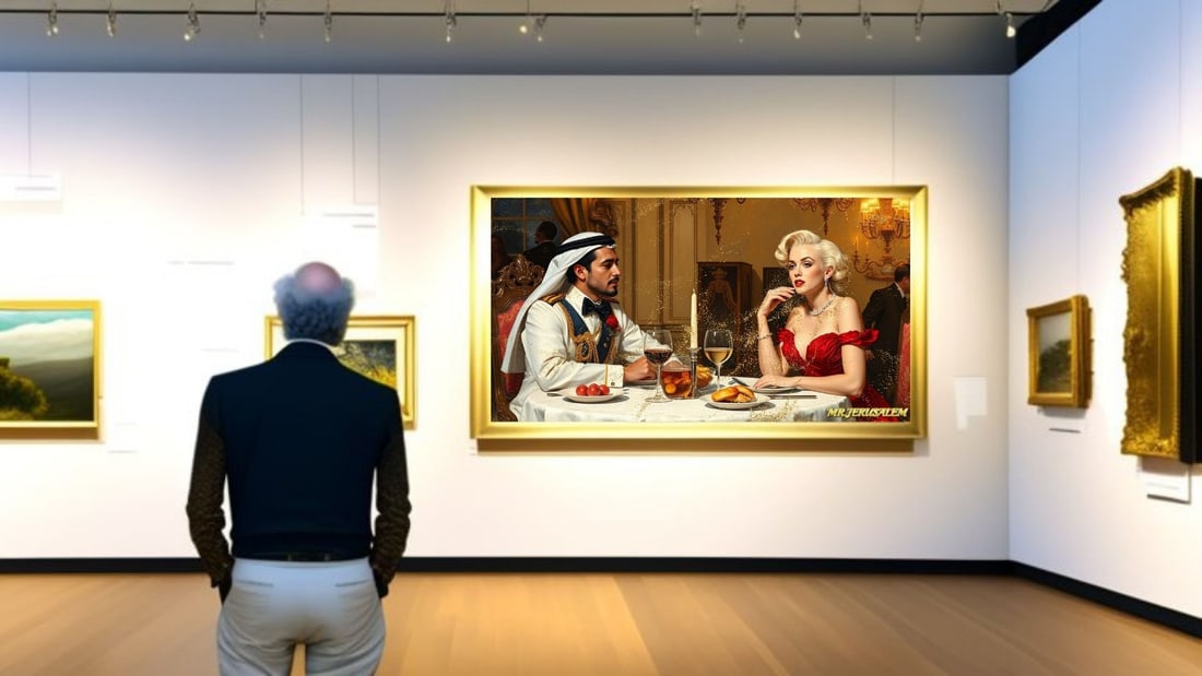Prince Of Qatar - Dinner With Marliyn Monroe-D1, Limited Edition of 50 Pieces, Signed & Numbered - 2