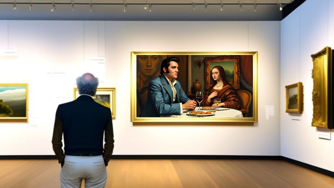 Elvis Presley - Dinner With Mona Lisa-D1, Limited Edition of 50 Pieces, Signed & Numbered - 2