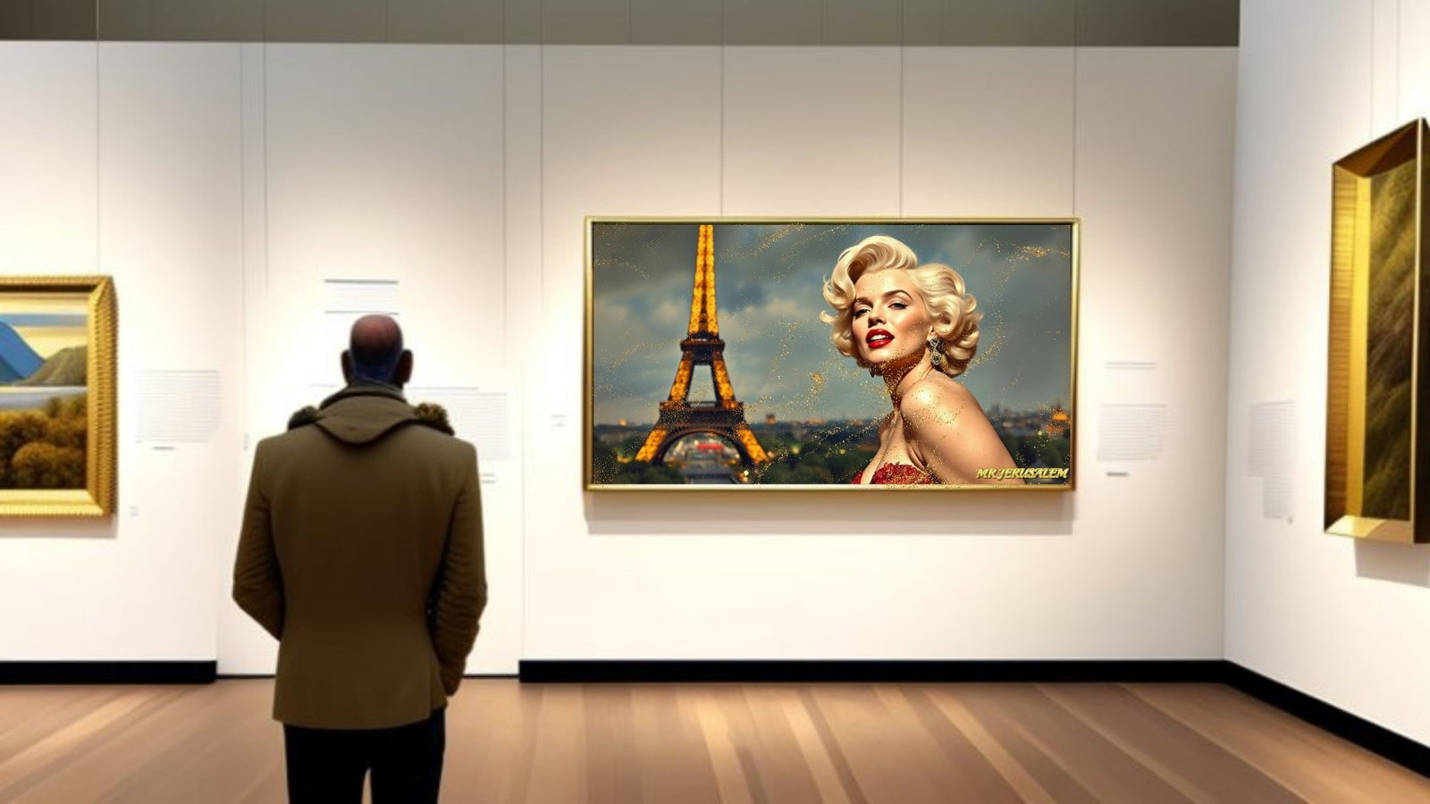 Marilyn Monroe In Paris-D1, Canvas Mixed Media, Limited Edition of 50 Pieces Signed and Numbered - 2