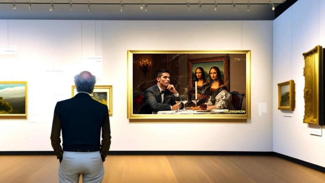 Cristiano Ronaldo - Dinner With Mona Lisa-D1, Limited Edition of 50 Pieces, Signed & Numbered - 2