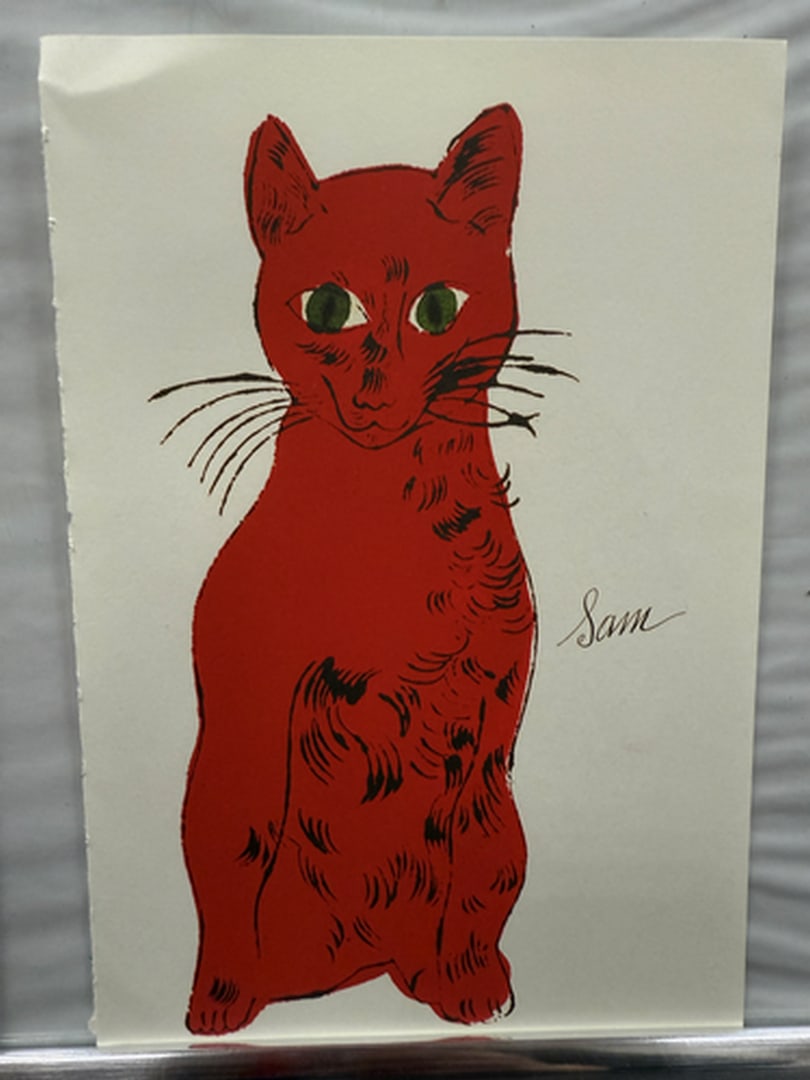 Andy Warhol, Page From a Book, 25 Cats,Sam and Blue Pussy, Rare, Edition, page Size- 22cm x 14cm. (1 of 2)