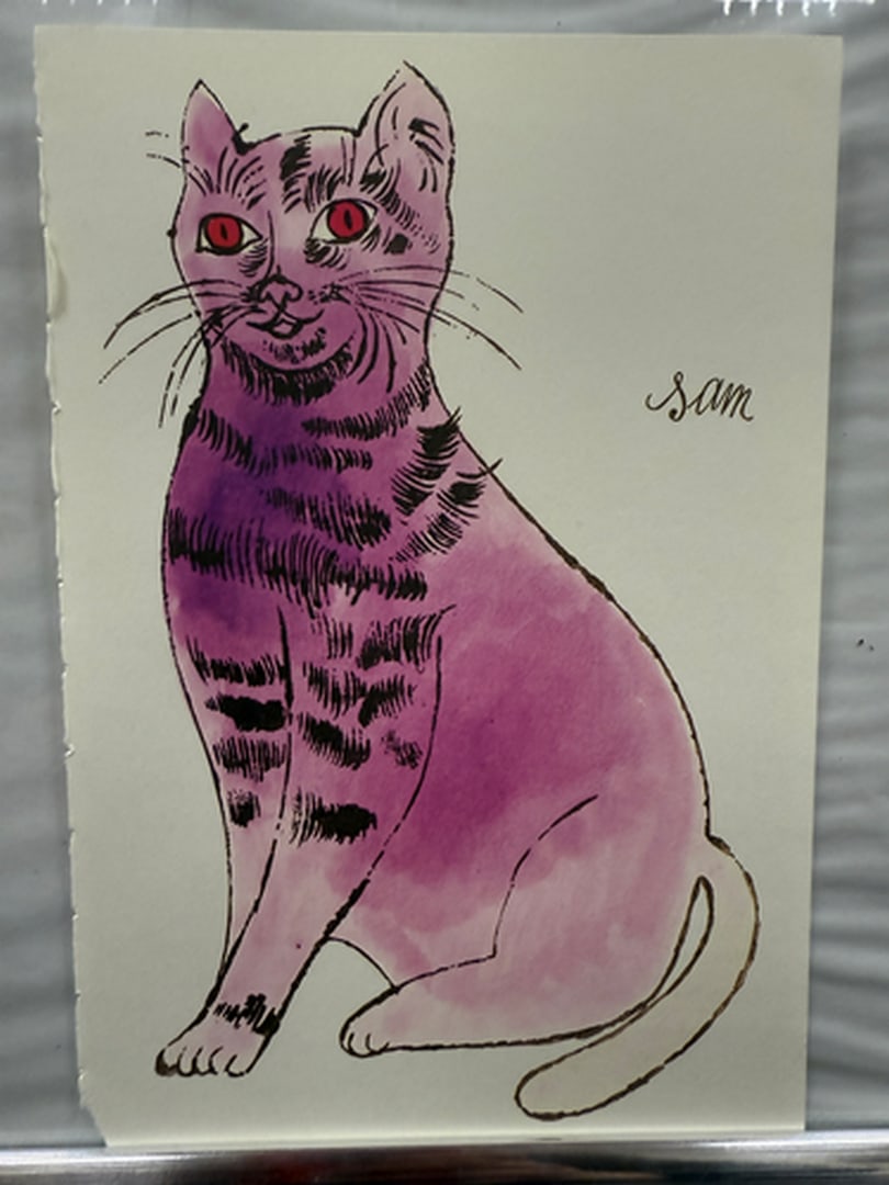 Andy Warhol, Page From a Book, 25 Cats,Sam and Blue Pussy, Rare, Edition, page Size- 22cm x 14cm. (1 of 2)