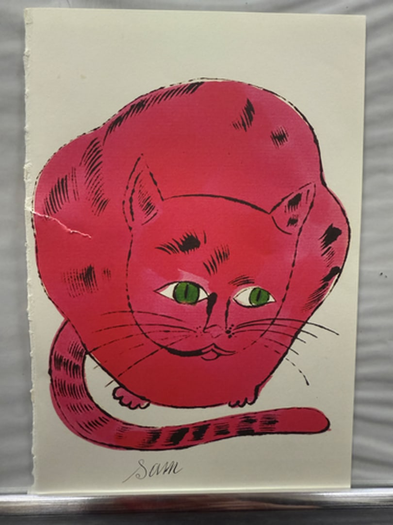 Andy Warhol, Page From a Book, 25 Cats,Sam and Blue Pussy, Rare, Edition, page Size- 22cm x 14cm. (1 of 4)