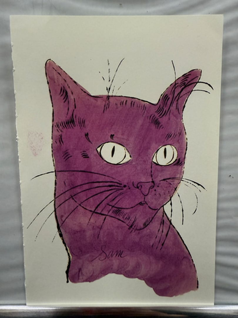 Andy Warhol, Page From a Book, 25 Cats,Sam and Blue Pussy, Rare, Edition, page Size- 22cm x 14cm.: Andy Warhol, Page From a Book, 25 Cats,Sam and Blue Pussy, Rare, Edition, page Size- 22cm x 14cm.