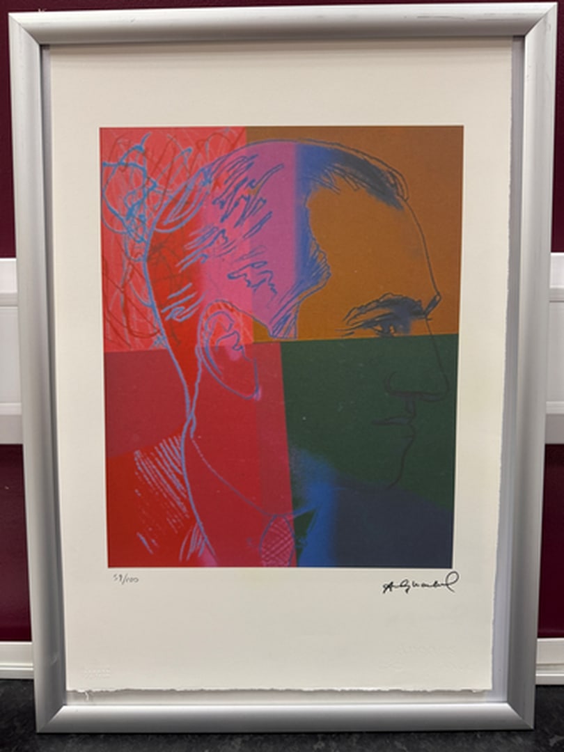 ANDY Warhol, Original, Print, Limited edition, Plate signed: Andy Warhol edition Arabic numbering - numbering 100 copies - Approximate dimensions of the sheet 57.3 x 38.4 cm - INTONSO / IRREGULAR SHEET on 4 sides, weight between 180/210 - Watermark on Arches Fr