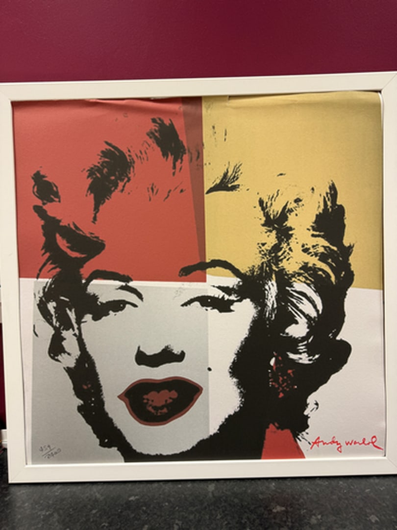 ANDY WARHOL RARE 1986 LMD ED LARGE FINE ART LITHOGRAPH PRINT~(23 1/2"""""""" W X 23 5/8"""""""" H) (1 of 5)