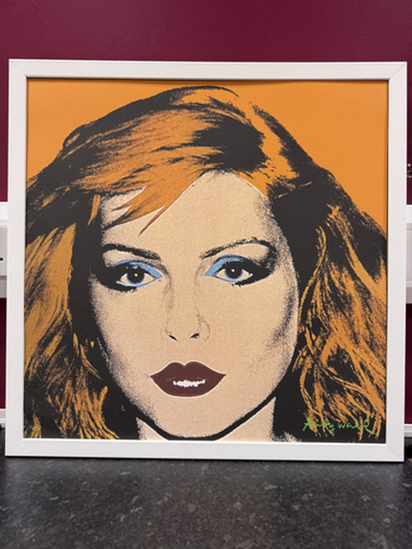 ANDY WARHOL RARE 1986 LMD ED LARGE FINE ART LITHOGRAPH PRINT~(23 1/2"""""""" W X 23 5/8"""""""" H): ANDY WARHOL RARE 1986 LMD ED LARGE FINE ART LITHOGRAPH PRINT~(23 1/2" W X 23 5/8" H) THE PRINT IS SIGNED IN THE PLATE, HAND NUMBERED FROM THE EDITION OF 2400, CMOA STAMP ON THE REVERSE BACK SIDE. IT F