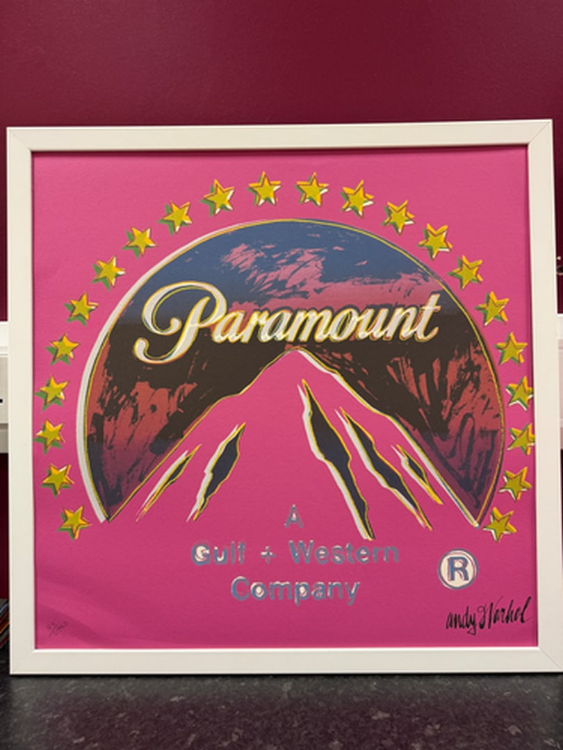 ANDY WARHOL RARE 1986 LMD ED LARGE FINE ART LITHOGRAPH PRINT.: ANDY WARHOL RARE 1986 LMD ED LARGE FINE ART LITHOGRAPH PRINT~(23 1/2" W X 23 5/8" H) THE PRINT IS SIGNED IN THE PLATE, HAND NUMBERED FROM THE EDITION OF 2400, CMOA STAMP ON THE REVERSE BACK SIDE. IT F