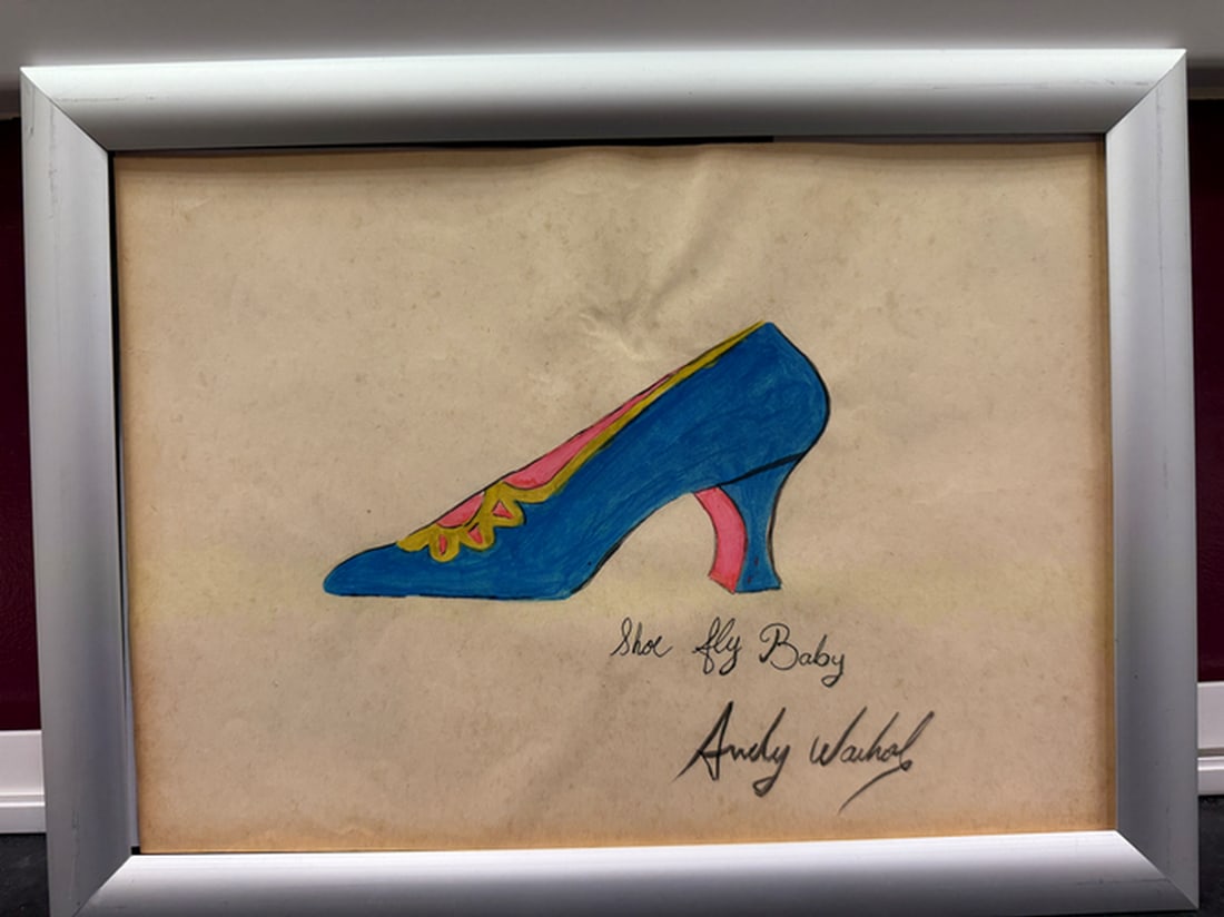 Andy Warhol- (After) Drawing on Paper. Signed Stamped on verso, (1 of 4)