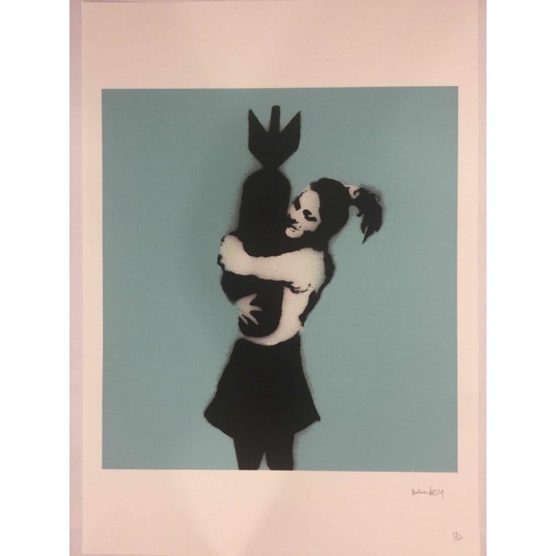 Banksy, In the manner of?, Limited Edition, Signed Print, Seal, Stamp,: Banksy, In the manner of?, Original, Limited Edition, Signed Print, Stamp, Seal Limited edition of (150) signed lithograph offset on Fabriano Cotton Privilege paper, w
