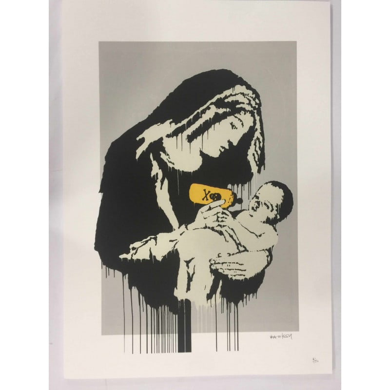 Banksy, In the manner of?, Limited Edition, Signed Print, Seal, Stamp,: Banksy, In the manner of?, Original, Limited Edition, Signed Print, Seal, Stamp Limited edition of (150) signed lithograph offset on Fabriano Cotton Privilege paper, w
