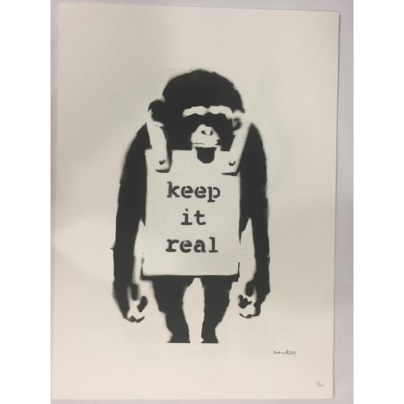 Banksy, In the manner of?, Limited Edition, Signed Print, Seal, Stamp,: Banksy, In the manner of?, Original, Limited Edition, Signed Print, Seal, Samp, Limited edition of (150) signed lithograph offset on Fabriano Cotton Privilege paper, w