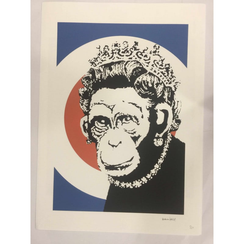Banksy, In the manner of?, Limited Edition, Signed Print, Seal, Stamp,: Banksy, In the manner of?, Original, Limited Edition, Signed Print, Stamp, Seal, Limited edition of (150) signed lithograph offset on Fabriano Cotton Privilege paper,