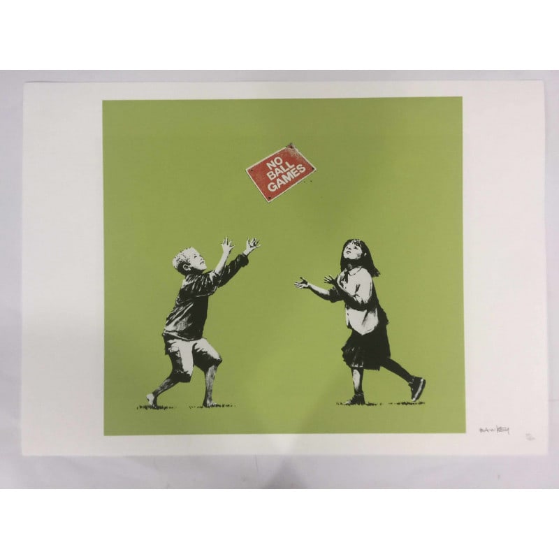 Banksy, In the manner of?, Limited Edition, Signed Print, Seal, Stamp,: After Banksy, Original, Limited Edition, Signed Print, Seal, Stamp, Limited edition of (150) signed lithograph offset on Fabriano Cotton Privilege paper, with Grafiart