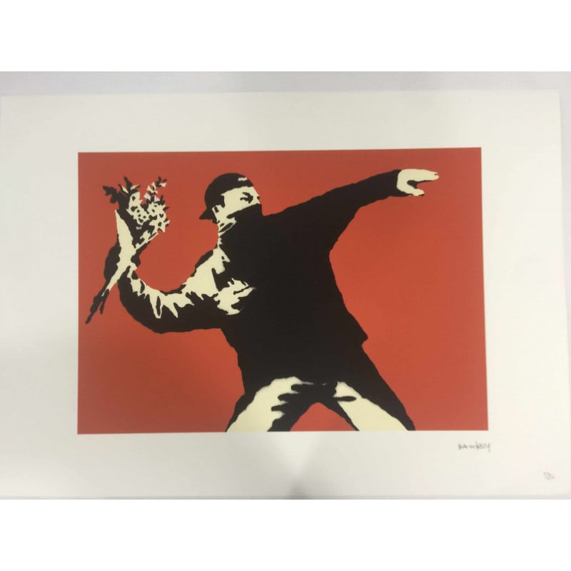 Banksy, In the manner of?, Limited Edition, Signed Print, Seal, Stamp,: Banksy, In the manner of?, Original, Limited Edition, Signed Print, Stamp, Seal. Limited edition of (150) signed lithograph offset on Fabriano Cotton Privilege paper,