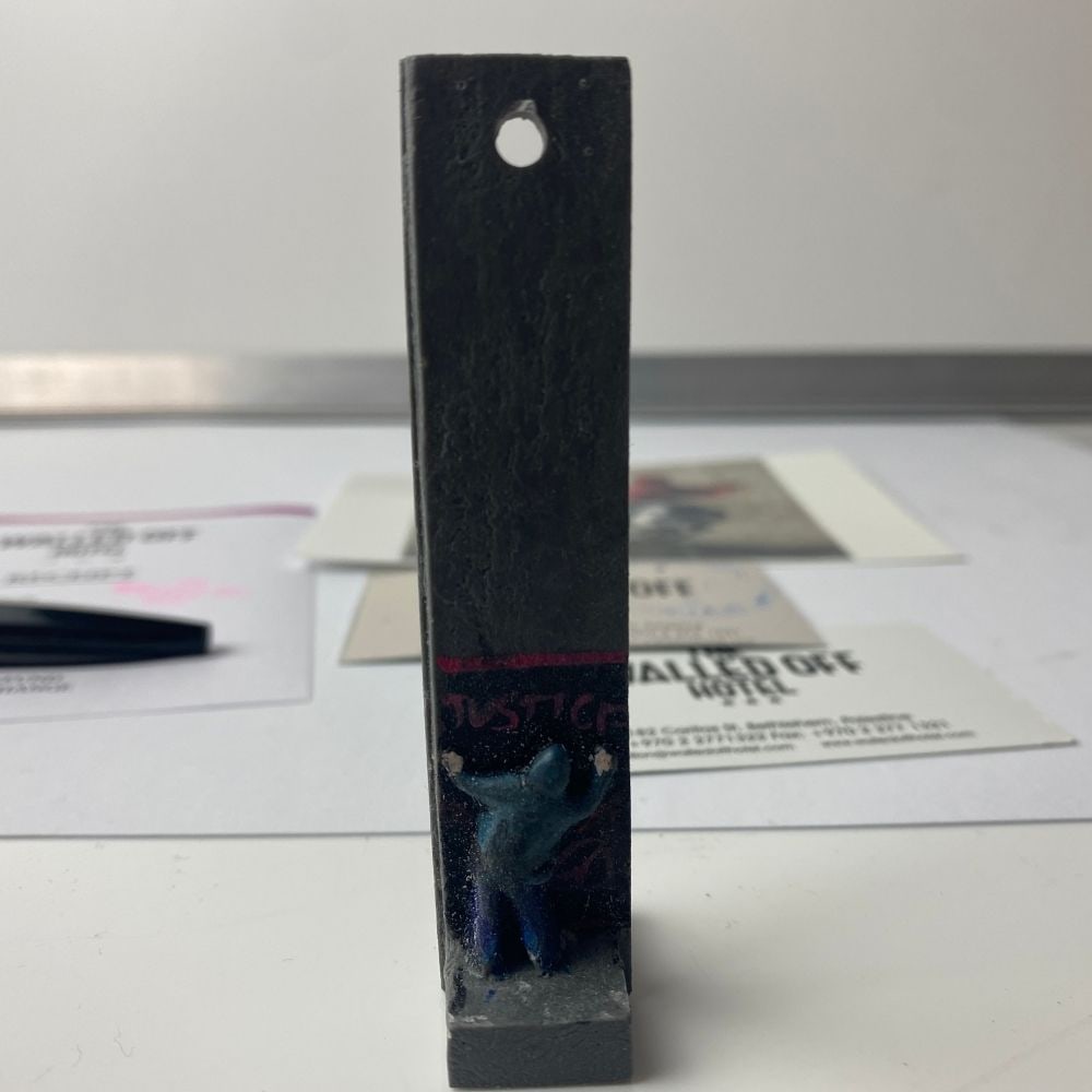 The Walled Off Hotel, Banksy, key Fob Sculpture. Original, Limited Edition,: The Walled Off Hotel, Banksy, key Fob Sculpture. Original, Limited Edition, 2022 New Edition Key Ring Sculpture. The Walled Off Hotel