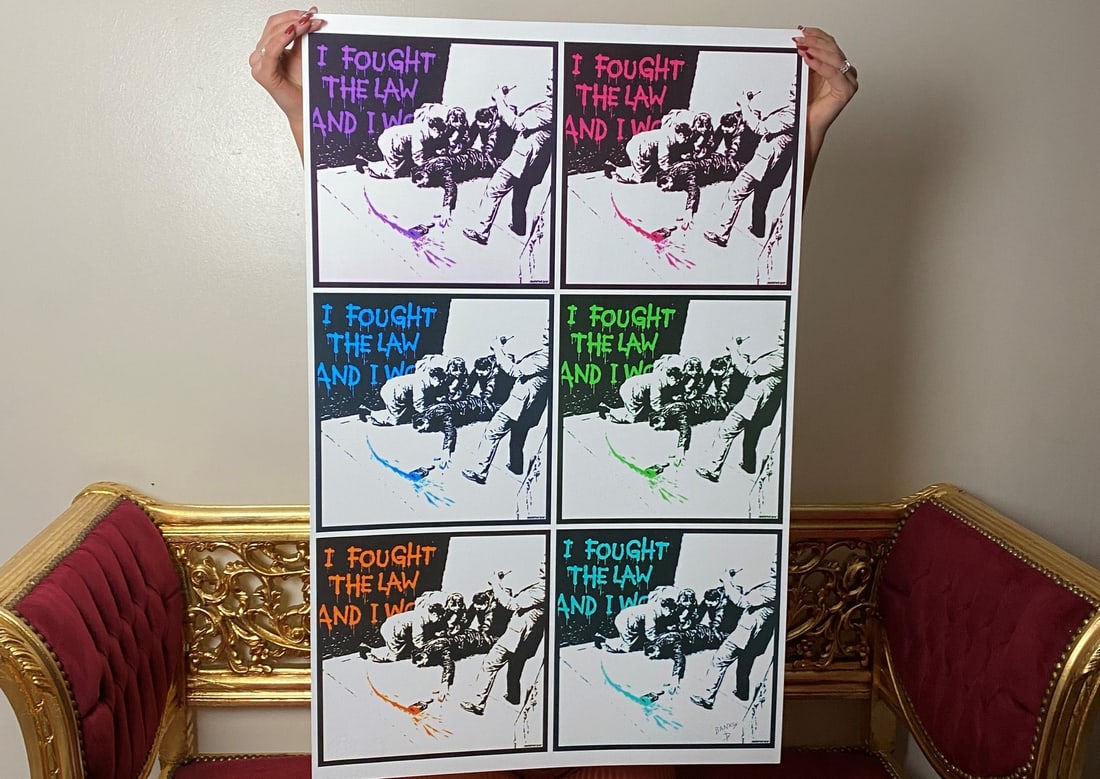 Banksy, In the manner of?, COA. Walled Off Hotel, Original, Limited Edition. Signed. Numbered.: Direct from the walled of Hotel Art Gallery UK, Limited Edition Prints. Please note all artworks here are created by our local artist and NOT by artist Banksy himself. also the artist Bank