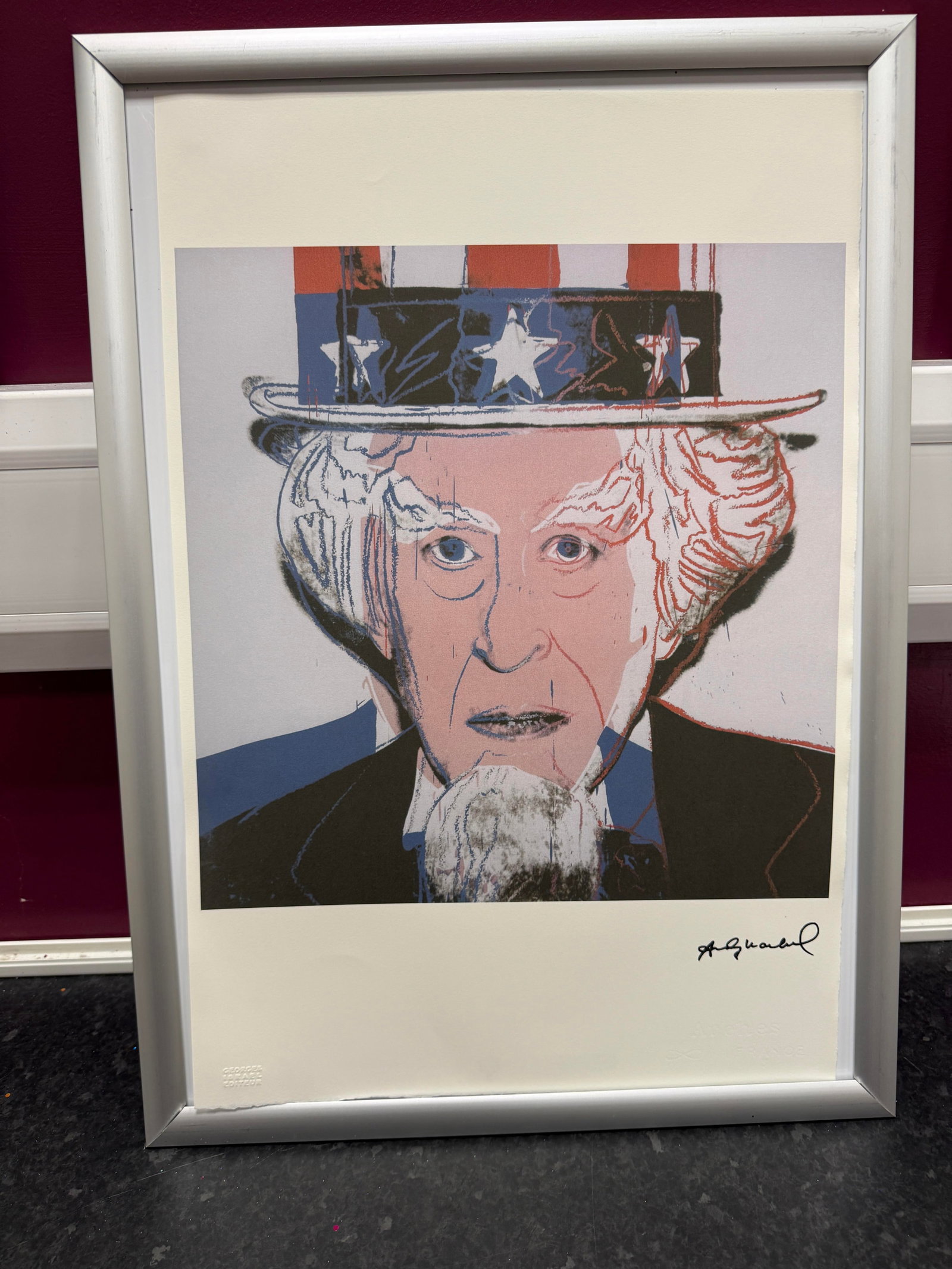 Andy Warhol, Original, Print, Limited addition, Plate signed, Seal, Stamped,: Andy Warhol, Original, Print, Limited addition, Plate signed, Seal, Stamped, Andy Warhol edition Arabic numbering - numbering 100 copies - Approximate dimensions of the sheet 57.3 x 38.4 cm - IN