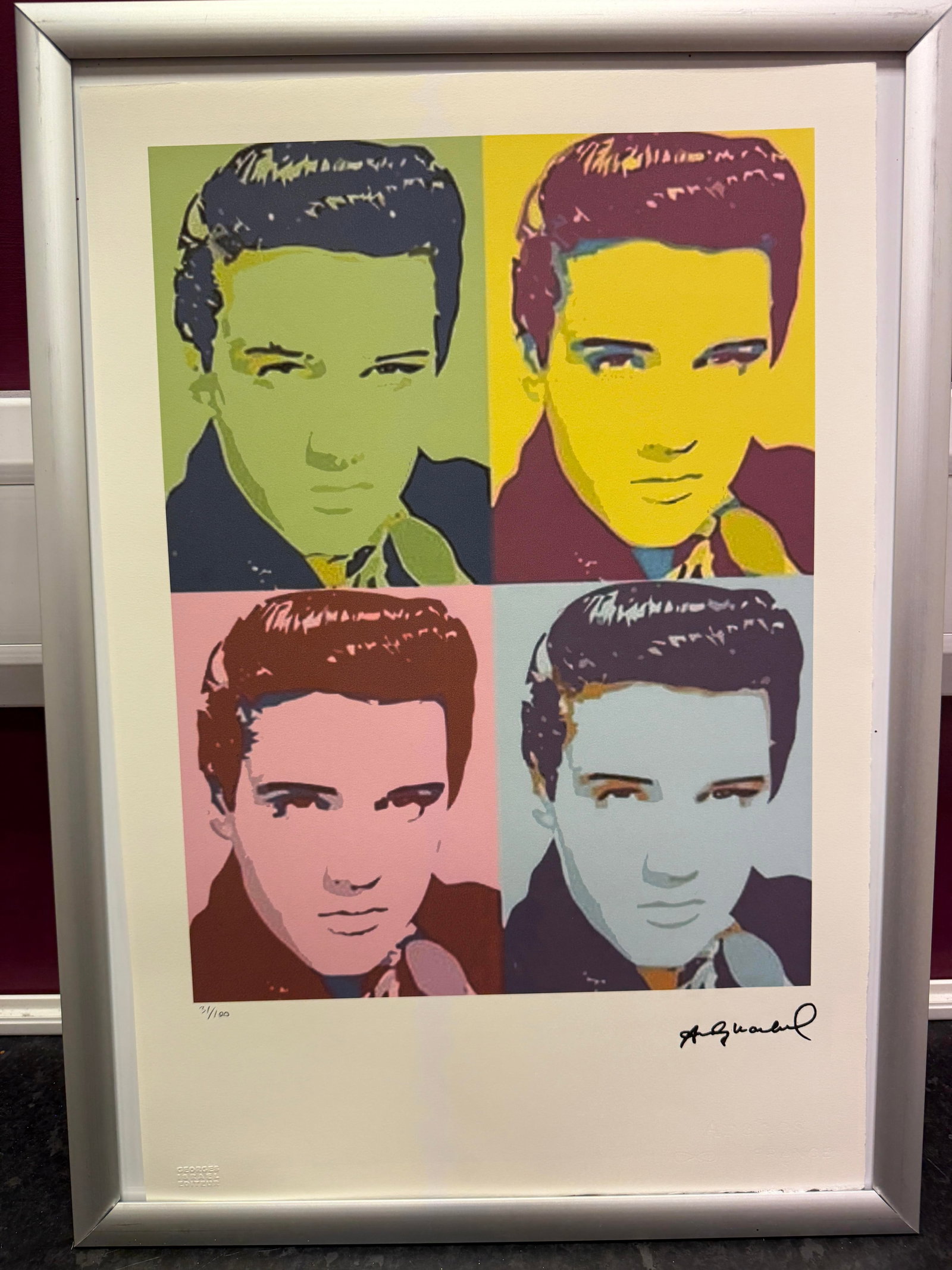 Andy Warhol, Original, Print, Limited addition, Plate signed, Seal, Stamped,: Andy Warhol, Original, Print, Limited addition, Plate signed, Seal, Stamped, Andy Warhol edition Arabic numbering - numbering 100 copies - Approximate dimensions of the sheet 57.3 x 38.4 cm - INTONSO 