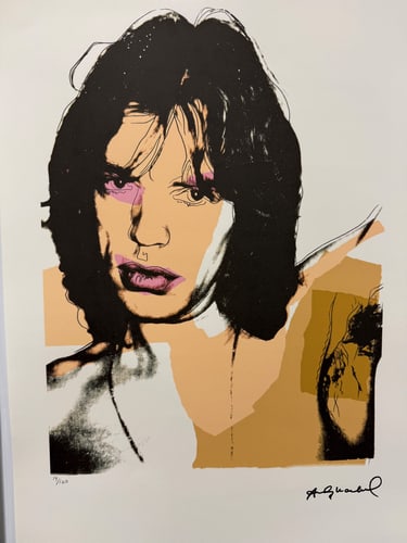 Andy Warhol, Original, Print, Limited addition, Plate signed, Seal, Stamped: Andy Warhol, Original, Print, Limited addition, Plate signed, Seal, Stamped, Andy Warhol edition Arabic numbering - numbering 100 copies - Approximate dimensions of the sheet 57.3 x 38.4 cm - INTONSO 