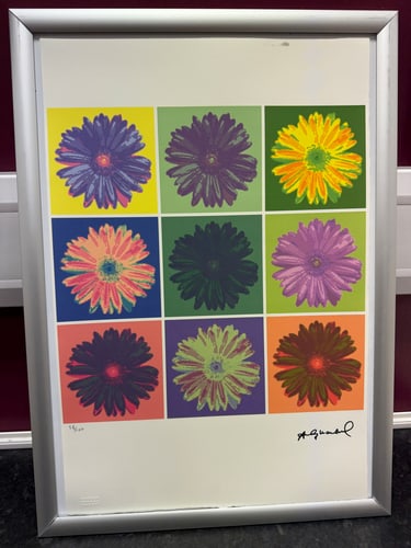 Andy Warhol, Original, Print, Limited addition, Plate signed, Seal, Stamped,: Andy Warhol, Original, Print, Limited addition, Plate signed, Seal, Stamped, Andy Warhol edition Arabic numbering - numbering 100 copies - Approximate dimensions of the sheet 57.3 x 38.4 cm - INTONSO 