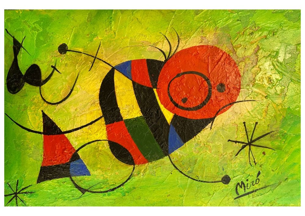 Joan Miro Original Print, Limited Edition, Gallery Seal, Stamped,: Joan Miro Original Print, Limited Edition, Gallery Seal, Stamped, Digital print on paper, Solid Finishing: Classic (300gsm) Limited Edition of 2500 Numbered and Stamped Sizes- 32 x 45cm