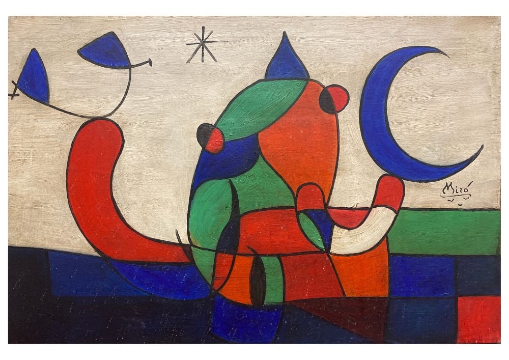 Joan Miro, Original Print, Limited Edition, Gallery Seal, Stamped,: Joan Miro, Original Print, Limited Edition, Gallery Seal, Stamped, Digital print on paper, Solid Finishing: Classic (300gsm) Limited Edition of 2500 Numbered and Stamped Sizes- 32 x 45cm</