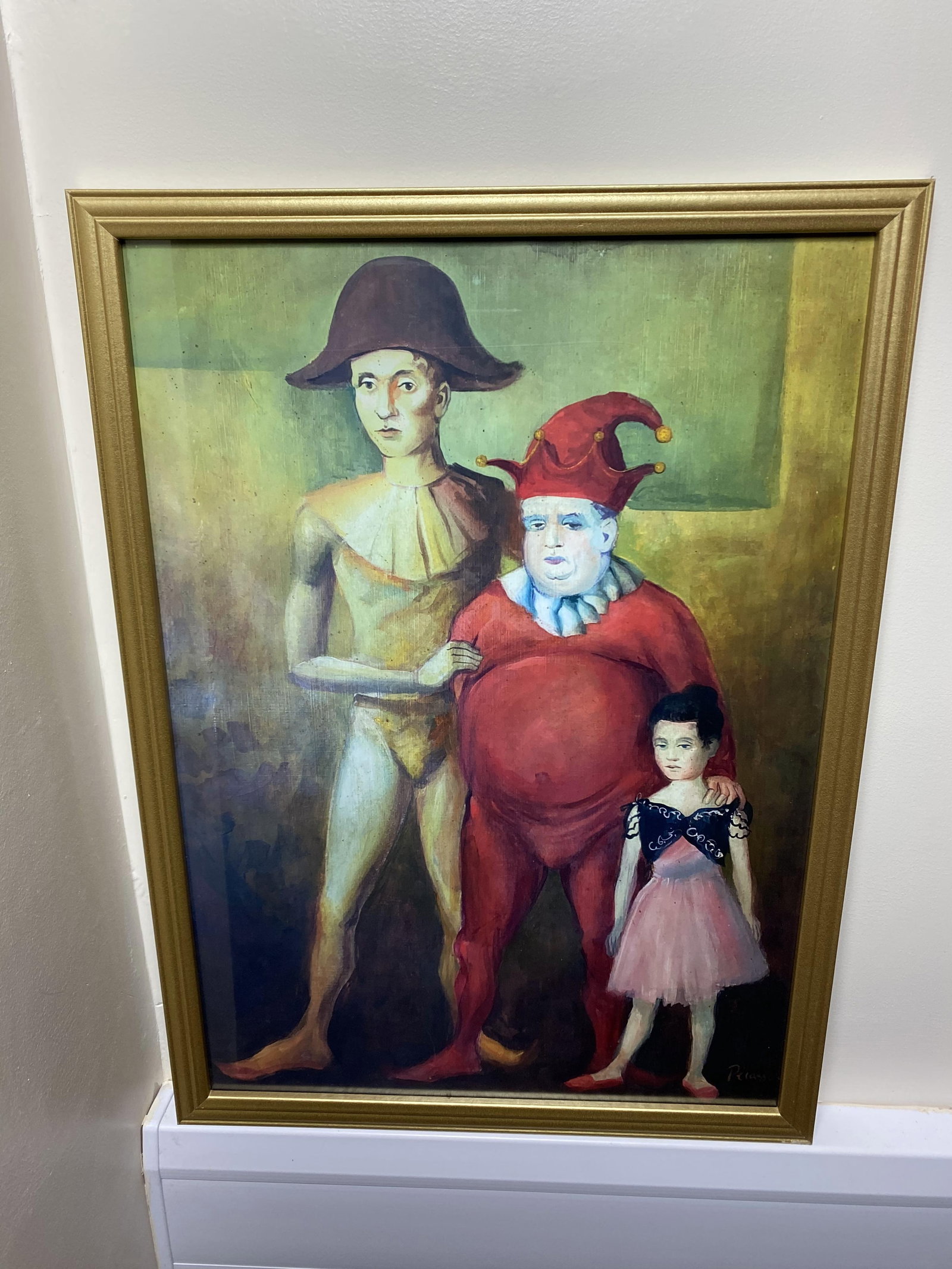 Picasso, Original Poster,Gallery99 Limited Edition,: Picasso girl with Clown 1905 Limited Edition Poster printed on a glossy paper, measurements, 420 x 594 mm with watermark seal and stamp on the back from art gallery99 private collection. Please 