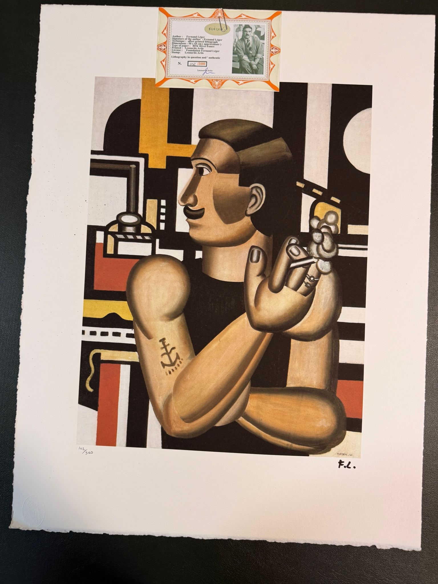 1976 Vintage Print Fernand Leger The Mechanic 1920 Fine Art Plate Painting (1 of 6)