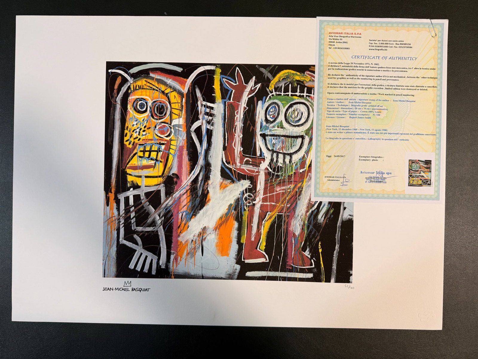 AFTER JEAN MICHEL BASQUIAT, 1960 - 1988, OIL ON CANVAS ABSTRACT Portrait (1 of 5)