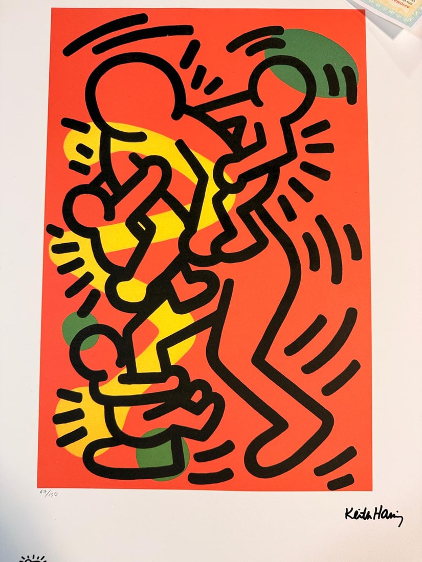 Keith Haring (After) "Untitled (Parenting)" Limited Edition (67/150) Lithograph (1 of 4)