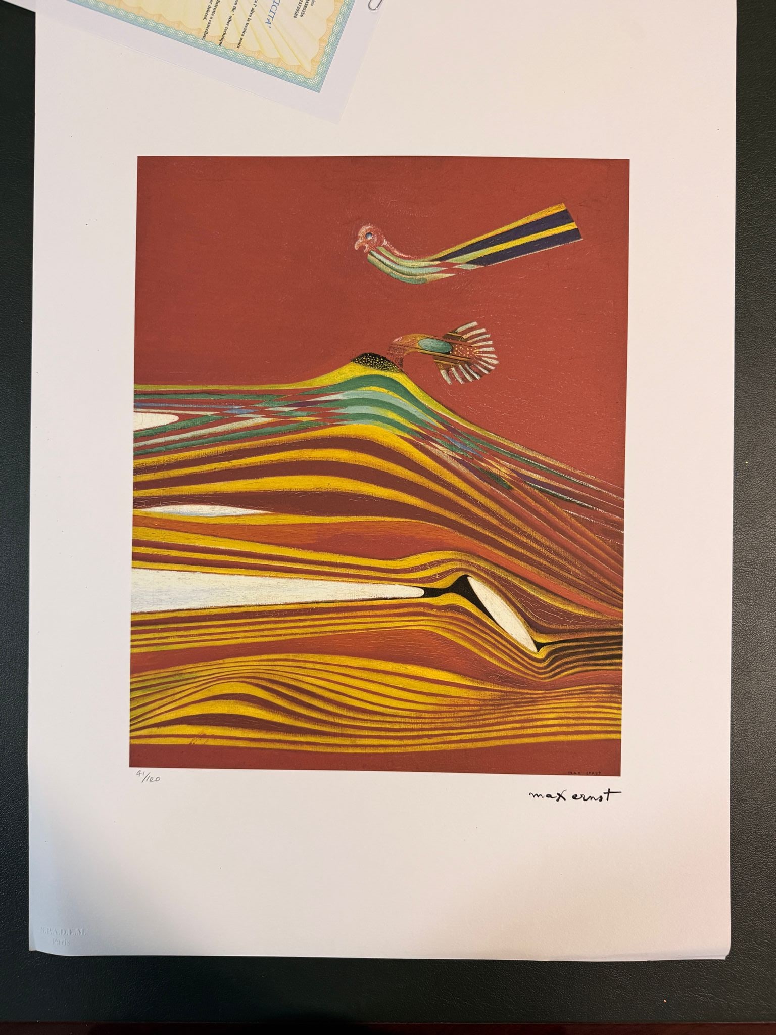 Max Ernst, landscape touch. 70 x 50 cm signed lithograph limited # 42/100 (1 of 5)