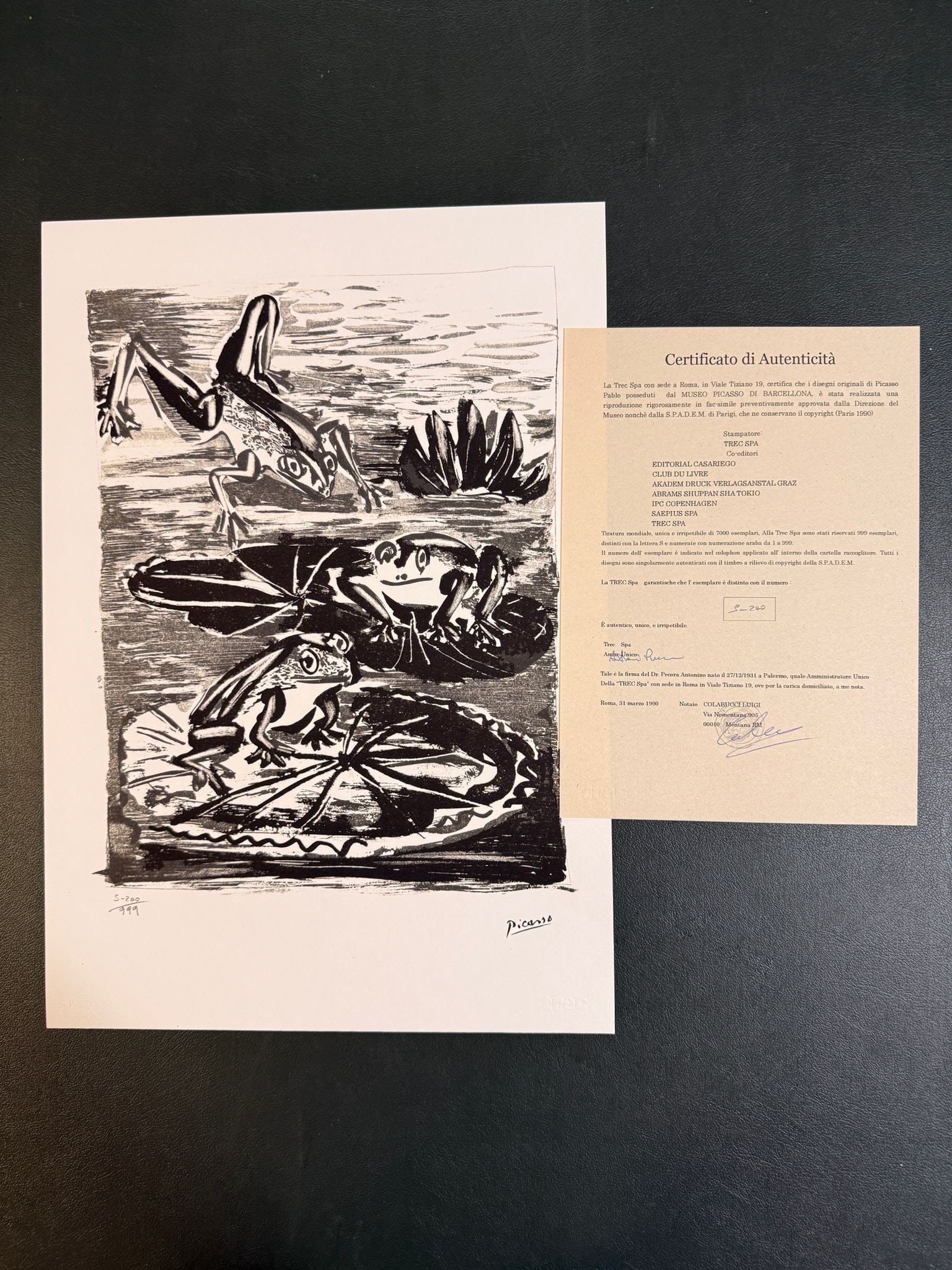Pablo Picasso The Frog (La Grenouille) (plate, facing page 152) from Eaux-fortes originale pour des (1 of 7)