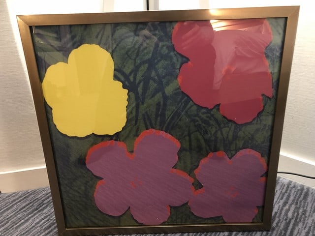 Andy Warhol, (Attributed) Original Print, Limited Edition Flower Print signed And Numbered,: Andy Warhol, (Attributed) Original Print, Limited Edition Flower Print signed And Numbered, Seal,Size with Frame -57cm x 57cm without is 54cm X 54cm No COA No documentation and only 20 years in p