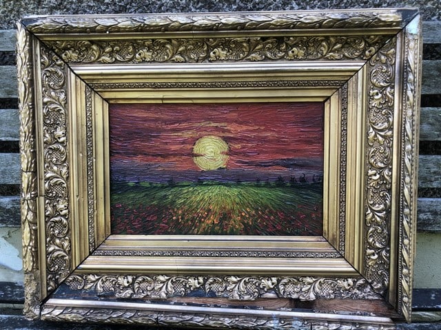 Vincent Van Gogh, (In the manner of) Oil Painting,Signed, Stamp,Wax Seal, (1 of 13)
