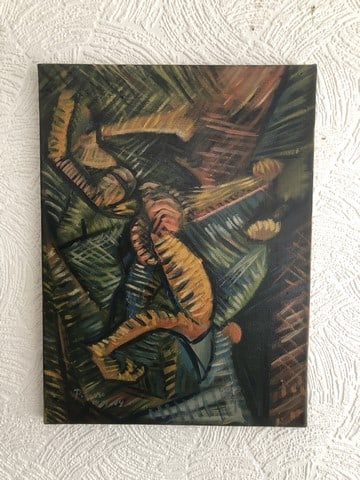 Picasso- (In the manner of) Oil Painting Original, Artwork, Signed and Dated: Picasso- (In the manner of) Oil Painting Original, Artwork, Signed and Dated. No COA No documentation and only 25 years in provenance by private Collection. sold as attributed to the artist and