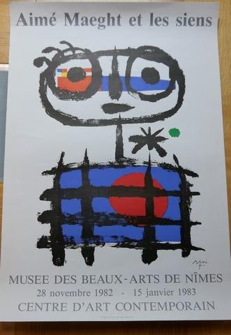 Joan Miro Original Poster, Limited Edition Print Plate Signed,: Joan Miro Original Poster, Limited Edition Print Plate Signed,
