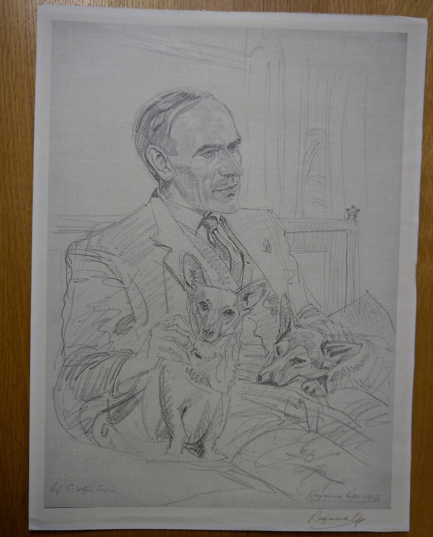 Pencil Drawing, Portrait of A. Man, Original, Signed (1 of 4)