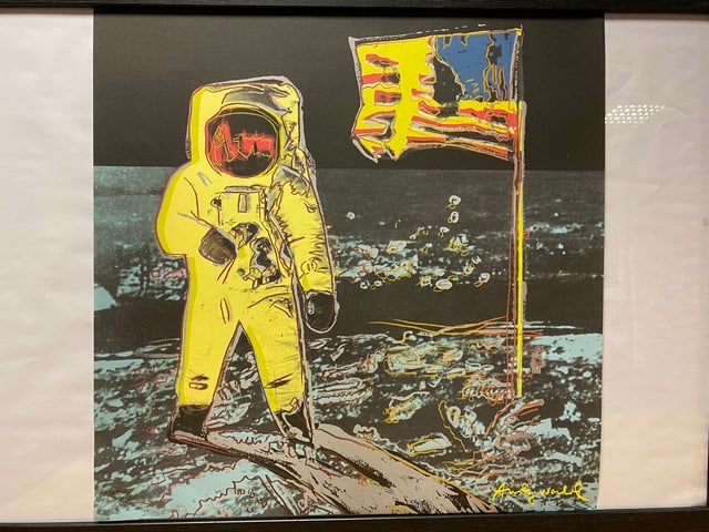 ANDY WARHOL RARE 1986 LMD ED LARGE FINE ART LITHOGRAPH PRINT~(23 1/2"""" W X 23 5/8"""" H): ANDY WARHOL RARE 1986 LMD ED LARGE FINE ART LITHOGRAPH PRINT~(23 1/2" W X 23 5/8" H) THE PRINT IS SIGNED IN THE PLATE, HAND NUMBERED FROM THE EDITION OF 2400, CMOA STAMP ON THE REVERSE BACK SIDE. IT