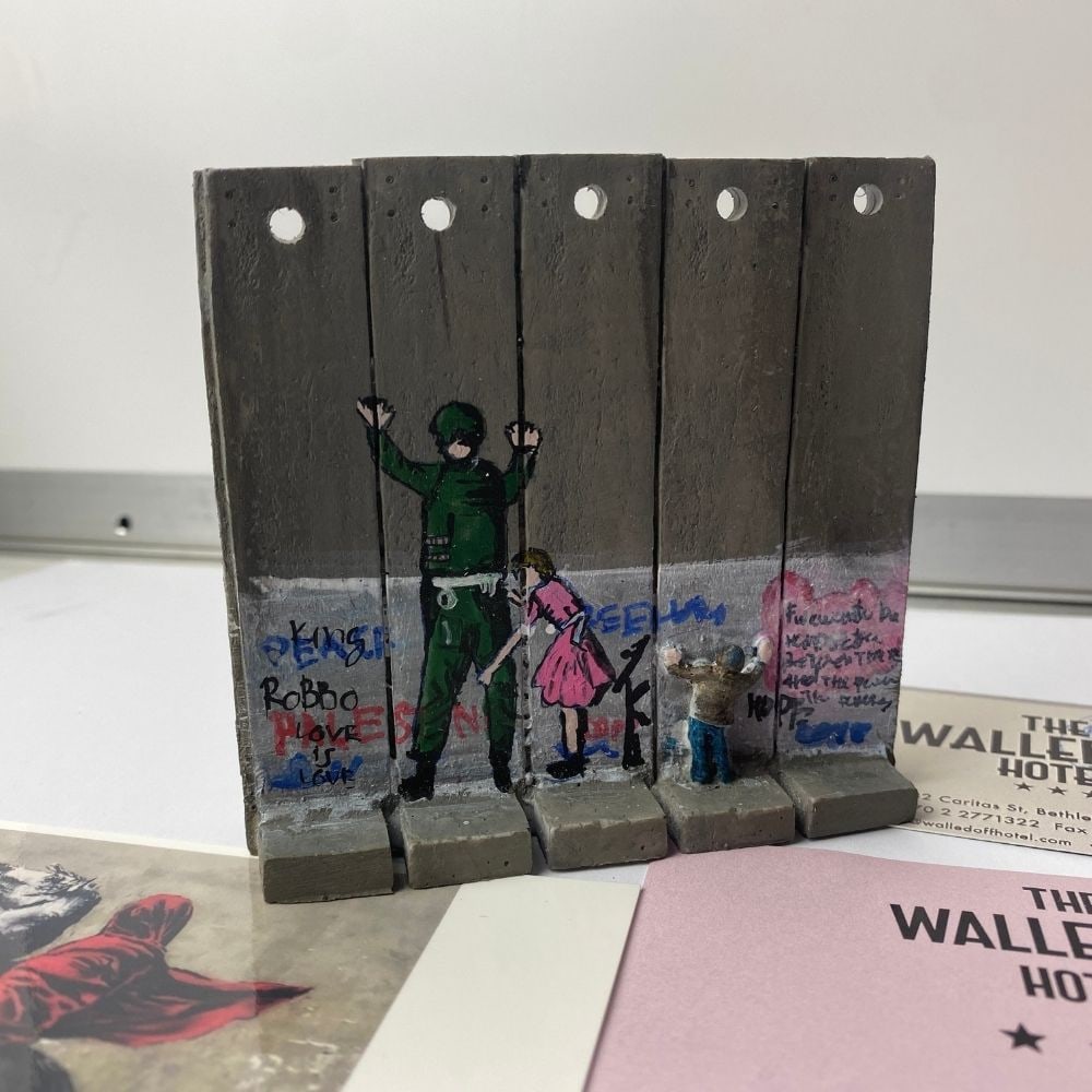 BANKSY. THE WALLED OFF HOTEL ART GALLERY ARTIST LIMITED EDITION PRINT: BANKSY THE WALLED OFF HOTEL ART GALLERY ARTIST LIMITED EDITION PRINT 2022 Digital print on paper, Solid Finishing: Classic (300gsm)Limited Edition of 1500 Numbered and Stamped / SealSizes- 45cm x32cm 