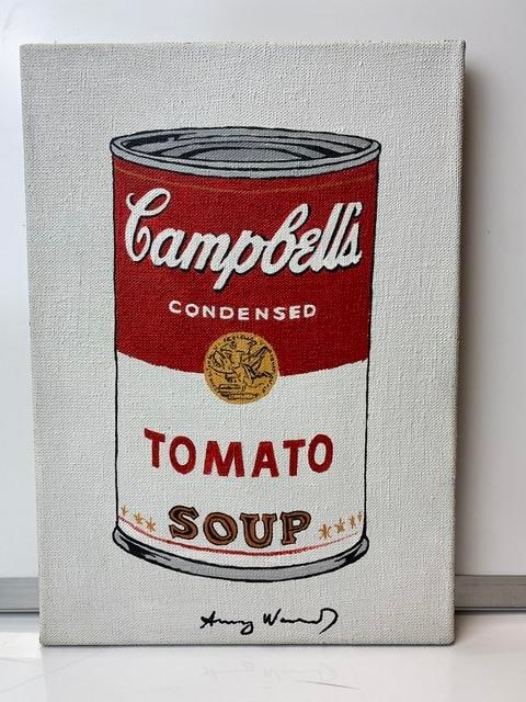 Andy Warhol, (After) Original Oil Painting, Soup Can, Signed,: Andy Warhol, (After) Original Oil Painting, Soup Can, Signed, No COA No documentation and only 25 years in provenance by one private Collection. Sold as attributed to the artist and you must do do you