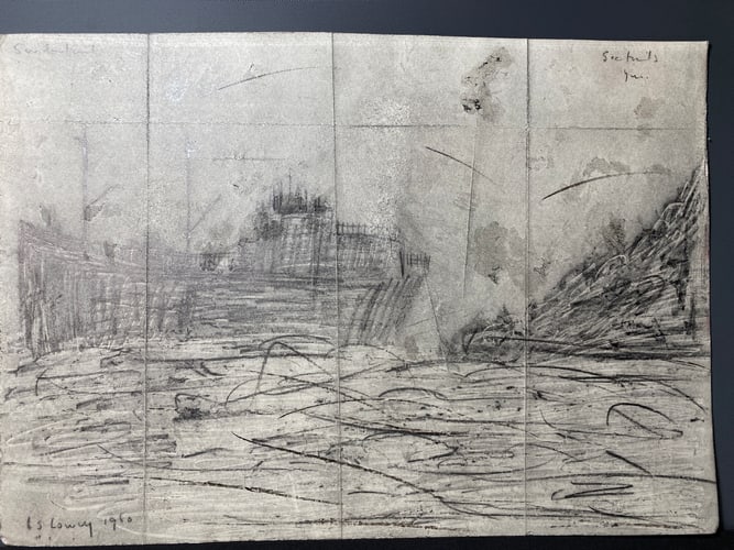 Laurence Stephen Lowry, 1960, Original, Drawing, Hand Signed,: Laurence Stephen Lowry, 1960, Lost Art Collections. L.S.Lowry ?Lost Treasure? Part of the history of the artists Lowry As most of you know that full Provenance is impossible to get a 