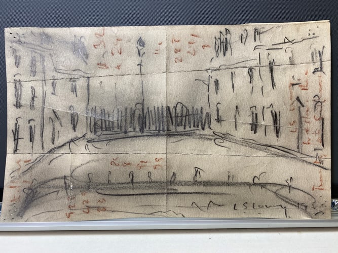 Laurence Stephen Lowry, 1958, Original, Drawing, Hand Signed,: Laurence Stephen Lowry, 1958, Lost Art Collections. L.S.Lowry ?Lost Treasure? Part of the history of the artists Lowry As most of you know that full Provenance is impossible to get a 