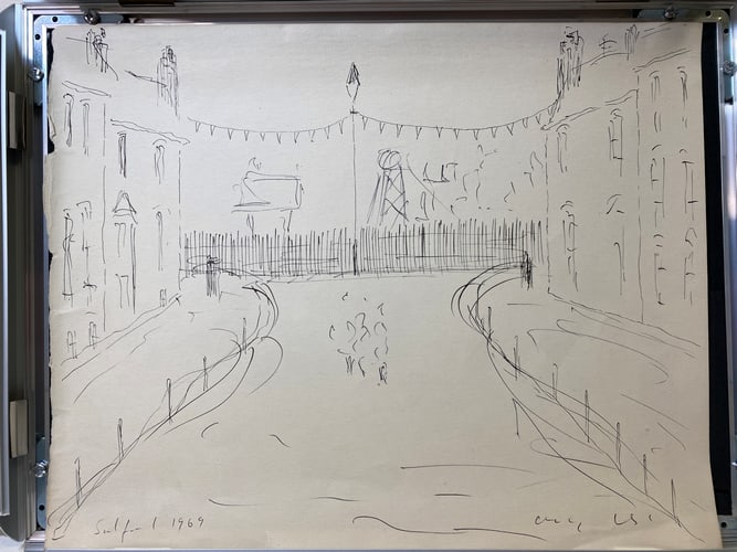 Laurence Stephen Lowry, 1969, Original, Drawing, Hand Signed,: Laurence Stephen Lowry, 1969, Lost Art Collections. L.S.Lowry ?Lost Treasure? Part of the history of the artists Lowry As most of you know that full Provenance is impossible to get a 