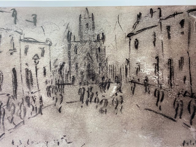 Laurence Stephen Lowry, 1952,Original, Drawing, Hand Signed, (1 of 5)