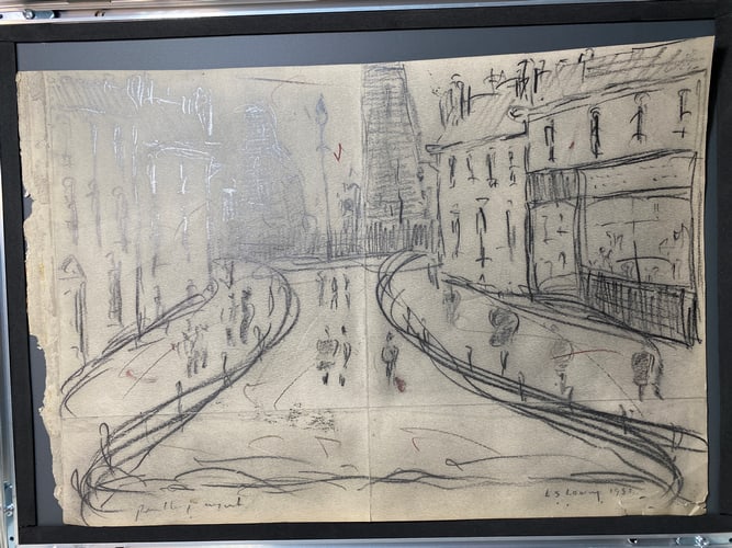 Laurence Stephen Lowry, 1959,Original, Drawing, Hand Signed, (1 of 9)