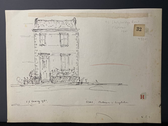 Laurence Stephen Lowry, 1961, Original, Drawing, Hand Signed,: Laurence Stephen Lowry, 1961, Lost Art Collections. L.S.Lowry ?Lost Treasure? Part of the history of the artists Lowry As most of you know that full Provenance is impossible to get a 