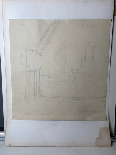 Laurence Stephen Lowry, 1966, Original, Drawing, Hand Signed, Rare, (1 of 7)